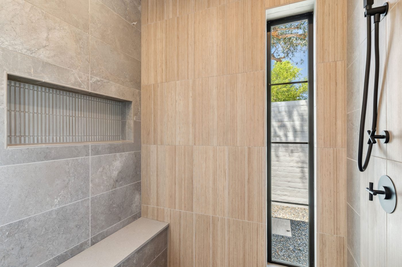 Tiled shower niche detail, Paradise Valley whole-home remodel