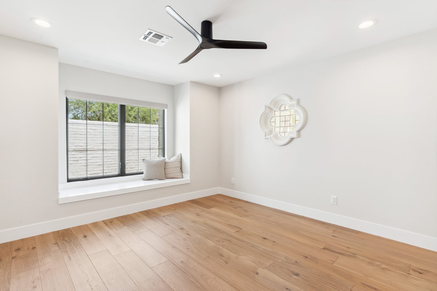 Built-in window seat nook, Paradise Valley whole-home remodel