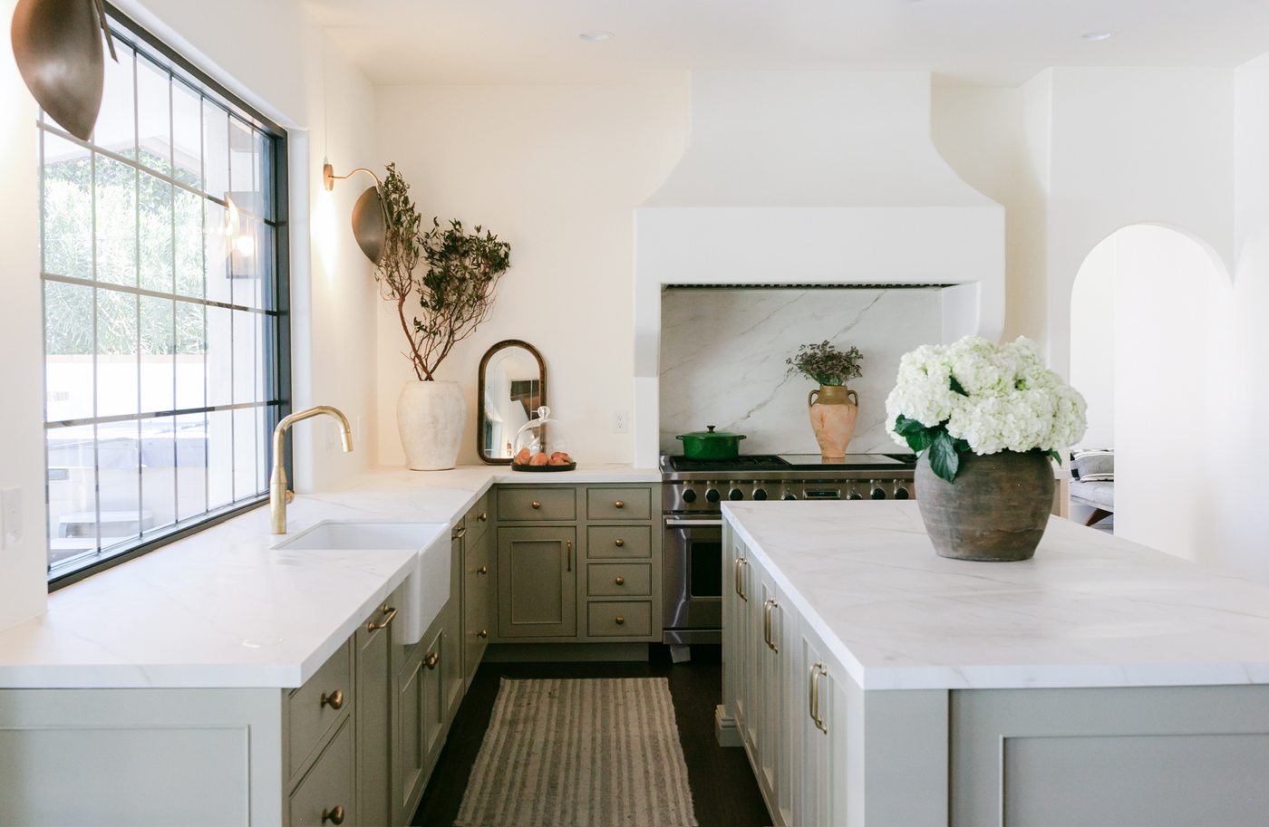 Kitchen range niche and cabinetry detail, Scottsdale whole-home remodel