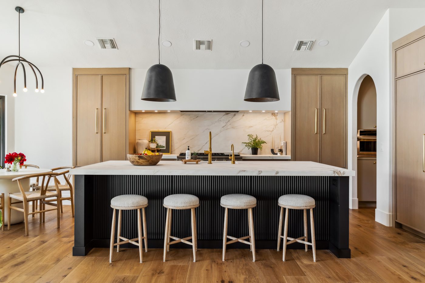 Kitchen island with bar seating, Gilbert whole-home remodel